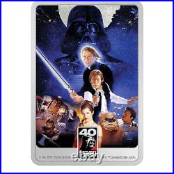 2023 Niue Star Wars Return of the Jedi 40th Anniv Poster 1 oz Silver Coin Bar