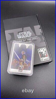 2023 Niue Star Wars Return of the Jedi 40th Anniv Poster 1 oz Silver Coin Bar