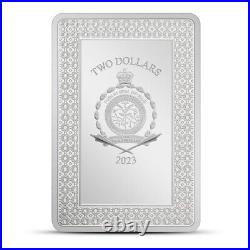 2023 Niue Tarot Card DEATH Colorized 1 oz. 999 Silver Coin Bar #13 in Series