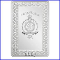 2023 Niue Tarot Card Hanged Man 1 oz. 999 Silver Proof Coin Bar #12 in Series