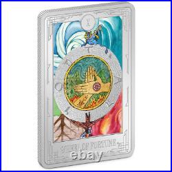 2023 Niue Tarot Card Wheel of Fortune 1 oz. 999 Silver Proof Coin #10 in Series