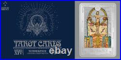 2023 Niue Tarot Cards Temperance XIV 1oz Silver Colorized Proof Coin