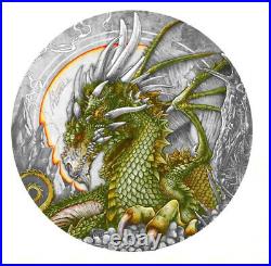 2023 Niue The Fire Drake 50g Silver Antiqued Coin