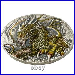 2023 Niue The Fire Drake 50g Silver Antiqued Coin