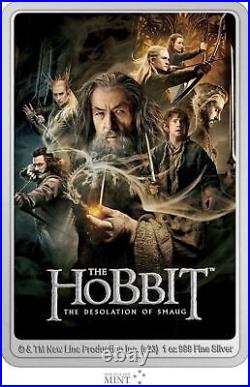 2023 Niue The Hobbit Desolation of Smaug 1oz Silver Colorized Proof Poster Coin