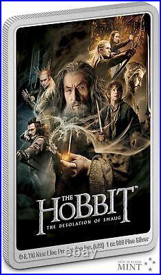 2023 Niue The Hobbit Desolation of Smaug 1oz Silver Colorized Proof Poster Coin