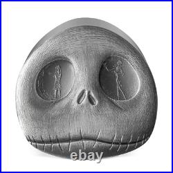 2023 Niue The Nightmare Before Christmas Coin 1oz Silver Shaped Jack Skellington