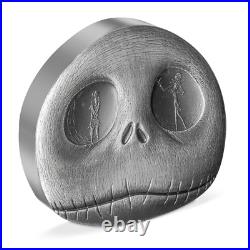 2023 Niue The Nightmare Before Christmas Coin 1oz Silver Shaped Jack Skellington