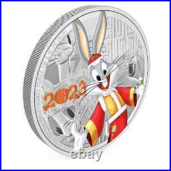 2023 Niue Year of the Rabbit Looney Tunes Bugs Bunny 1 oz. 999 Silver Coin
