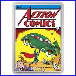 2023 Proof $5 Niue DC COMIX 1 Action Comics Shaped 2 oz Silver Box & OGP