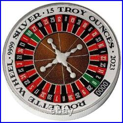2023 ROULETTE Wheel Spinning 1.5 Oz Silver Proof Coin 3$ Niue