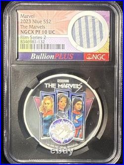 2023 Stan Lee Captain Marvel Nlue S $2 NGC PF 10 UC Film 1oz Silver 2023 Stan Lee Captain Marvel Nlue S $2 NGC PF 10 UC Film 1oz Silver