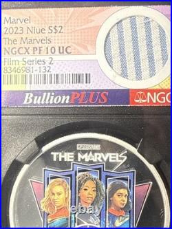 2023 Stan Lee Captain Marvel Nlue S $2 NGC PF 10 UC Film 1oz Silver 2023 Stan Lee Captain Marvel Nlue S $2 NGC PF 10 UC Film 1oz Silver