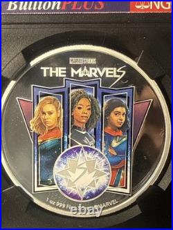 2023 Stan Lee Captain Marvel Nlue S $2 NGC PF 10 UC Film 1oz Silver Rare