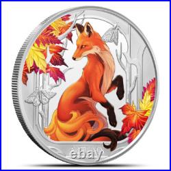 2024 1 oz Proof Niue Silver Seasons Autumn Fox Coin (Box, CoA) 2024 1 oz Proof Niue Silver Seasons Autumn Fox Coin (Box, CoA)