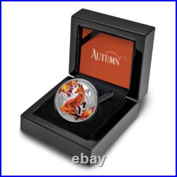 2024 1 oz Proof Niue Silver Seasons Autumn Fox Coin (Box, CoA) 2024 1 oz Proof Niue Silver Seasons Autumn Fox Coin (Box, CoA)