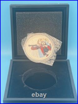 2024 1oz 999 FINE SILVER COLORIZED PROOF HARLEY QUINN Niue with BOX AND COA #116