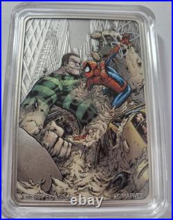 2024 1oz Antique Colorized NIUE silver Spider-Man Bar