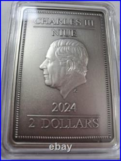 2024 1oz Antique Colorized NIUE silver Spider-Man Bar 2024 1oz Antique Colorized NIUE silver Spider-Man Bar