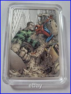 2024 1oz Antique Colorized NIUE silver Spider-Man Bar