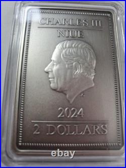 2024 1oz Antique Colorized NIUE silver Spider-Man Bar