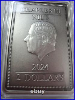 2024 1oz Antique Colorized NIUE silver Spider-Man Bar