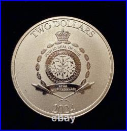 2024 $2 Niue Star Wars Grogu 1 oz Fine Silver BU Coin From Mandalorian