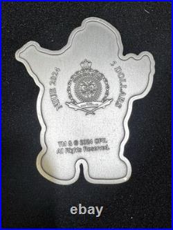 2024 $5 Niue Ghostbusters Stay Puft 2 oz Silver Colorized Coin in Ghost Trap Box