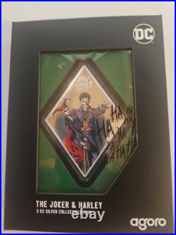 2024 Agoro DC Comics Batman Joker & Harley Quinn 3 oz Colorized Silver Coin