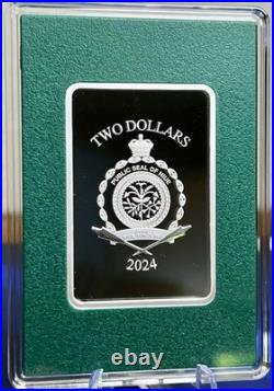 2024 Agoro LORD OF THE RINGS Trading Coin FRODO Low #11 Emerald 1oz Silver