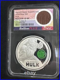 2024 Bullion Plus Series 2 2023 Niue 1oz Silver Hulk NGCX PF10 UC Film Series