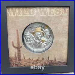2024 CIT Wild West. 999 3oz Silver Coin in Original Packaging and Display