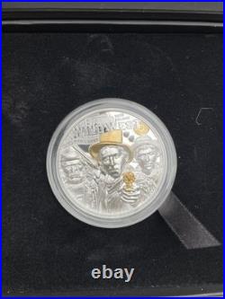2024 CIT Wild West. 999 3oz Silver Coin in Original Packaging and Display