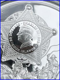 2024 CIT Wild West. 999 3oz Silver Coin in Original Packaging and Display