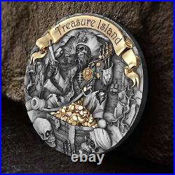 2024 Cameroon TREASURE ISLAND 2 oz Silver Coin