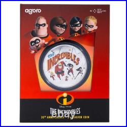 2024 Disney Incredibles 20th Anniversary 3 oz Silver Coin By Agoro Mintage of