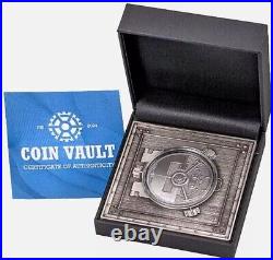 2024 Fiji 1 oz Silver Coin Vault Coin with Metal Base With COA NOTE Crease in COA 2024 Fiji 1 oz Silver Coin Vault Coin with Metal Base With COA NOTE Crease in COA