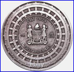 2024 Fiji 1 oz Silver Coin Vault Coin with Metal Base With COA NOTE Crease in COA 2024 Fiji 1 oz Silver Coin Vault Coin with Metal Base With COA NOTE Crease in COA