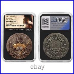 2024 Joan of Arc 2 oz High Relief Silver Antiqued & Gold Gilded NGC MS70 2024 Joan of Arc 2 oz High Relief Silver Antiqued & Gold Gilded NGC MS70