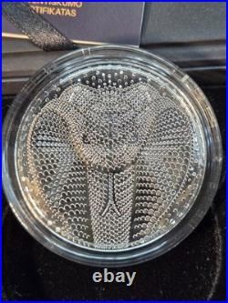 2024 Lithuanian Mint Year of the Snake 5 Dollar Niue Dot Art #161/500 2oz Ag