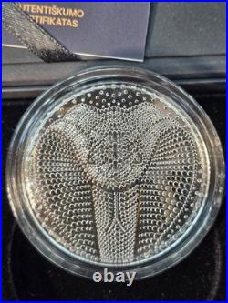 2024 Lithuanian Mint Year of the Snake 5 Dollar Niue Dot Art #161/500 2oz Ag
