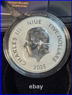 2024 Lithuanian Mint Year of the Snake 5 Dollar Niue Dot Art #161/500 2oz Ag
