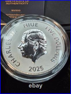 2024 Lithuanian Mint Year of the Snake 5 Dollar Niue Dot Art #161/500 2oz Ag