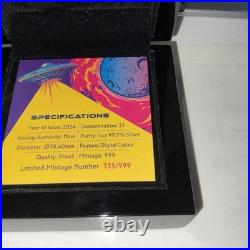 2024 NIUE 1oz 99.9% Silver No. 335, Mintage 999. Digital Color Ancient Encounters