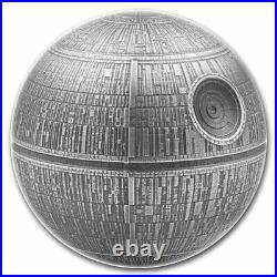 2024 Niue 100 gram Silver Star Wars Death Star Sphere Antiqued with Mintage 3000
