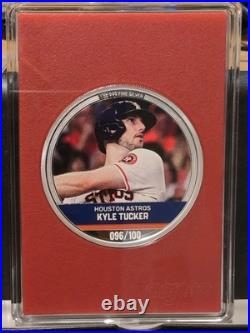 2024 Niue 1 oz Proof Silver MLB Trading Coin Kyle Tucker Ruby Mintage #96 of 100 2024 Niue 1 oz Proof Silver MLB Trading Coin Kyle Tucker Ruby Mintage #96 of 100