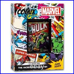 2024 Niue 1 oz Silver $2 COMIXT Marvel The Incredible Hulk #181
