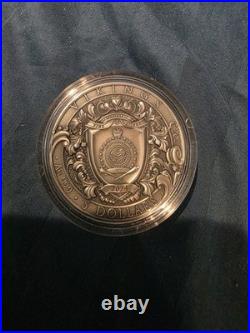 2024 Niue 2 oz Silver Antique Vikings (Gilded) with Box & COA. 999 #034