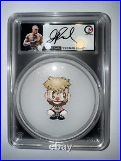 2024 Niue $5 Chibi Jake Paul Problem Child Autographed 2 Oz PCGS PR70 DCAM OGP
