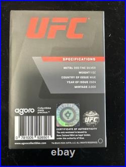 2024 Niue Agoro UFC Official Fight Glove 1 oz Silver Shaped Proof Coin